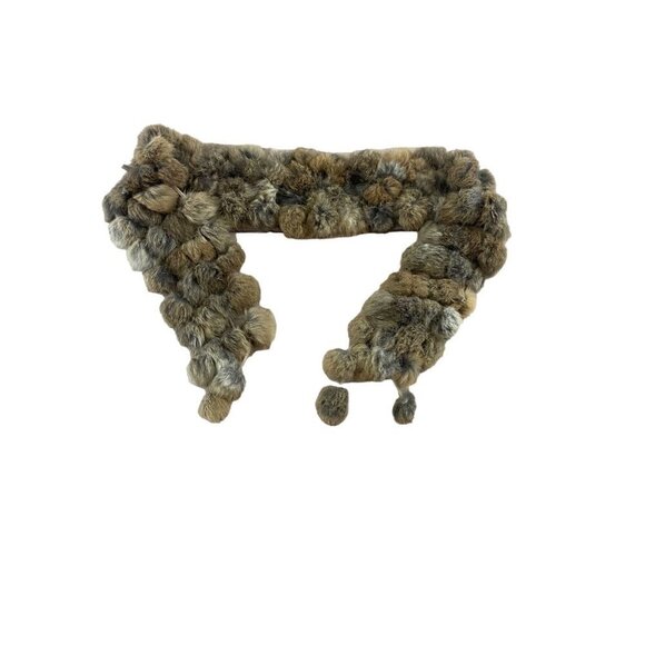 Unbranded Vintage Women's Genuine Rabbit Fur Bauble Stole - OS - Picture 1 of 9